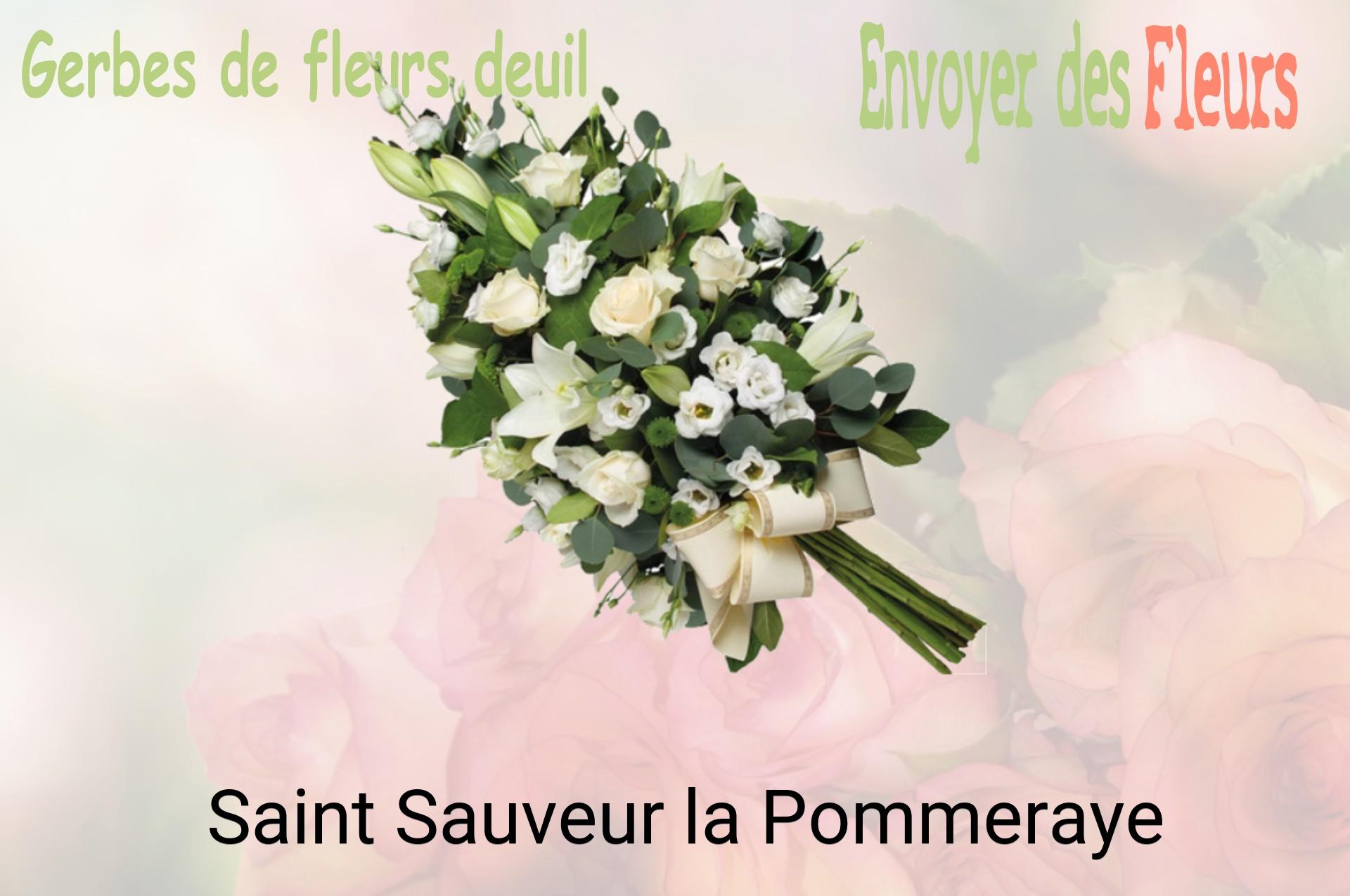 Gerbe de fleurs de deuil livrée à Saint-Sauveur-la-Pommeraye